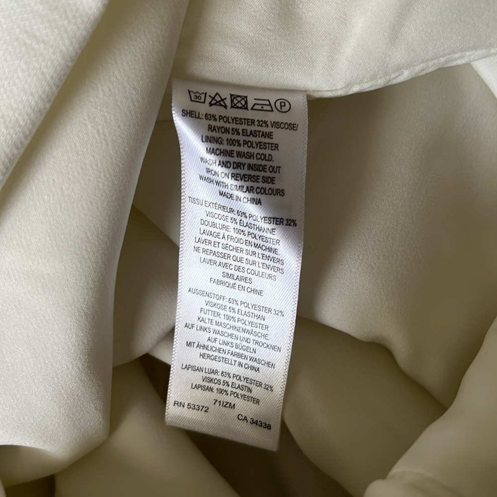 ๐ French Connection White Mini Dress with Ruffle Sleeves - Picture 12 of 15